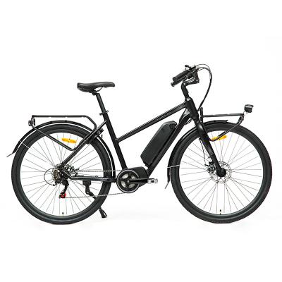 China Aluminum alloy factory price 250W mid drive electric bicycle 700C electric city bike city bicycle for sale