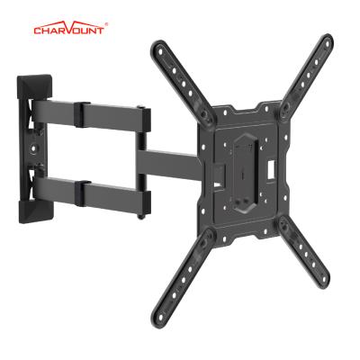 China Max VESA 400*400mm Wholesale Cold Rolled Steel TV Bracket Full Motion LCD TV Wall Mount Tilt & Swivel TV Mount for sale