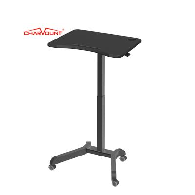 China Mobile Office Ergonomic Portable Height Adjustable Home Office Laptop Table with Wheels for sale