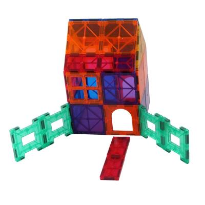 China As Your Condition 2020 Amazon Hot Sale ABS Colorful Magnetic Tiles 48pcs 78pcs 120pcs Magnetic Building Toys for sale