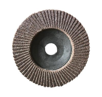 China Factory Wholesale Plastic Aluminum Backing 4inch 80grit Calcined Oxide Fin Grinding Disc for sale