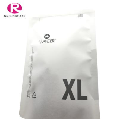 China Source Factory Recyclable Custom Printed Eco Friendly Zipper Lock Underwear Plastic Packaging Bag For Clothes for sale