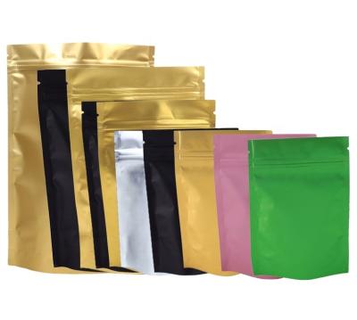 China Recyclable Custom Aluminum Foil Pouch Zipper Lock Standup Window Tea Packaging Plastic Self Seal Zipper Bag Poly for sale