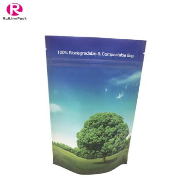 China Recyclable Eco-friendly Biodegradable Compostable Paper Kraft Bag Zipper Packaging Bags Stand Up Zip Lock Pouch for sale