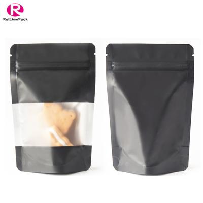 China Logo Matte Black Printed Mylar Recyclable Custom Stand Up Zipper Lock Flower Seeding Food Packaging Plastic Bag for sale