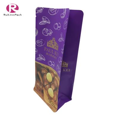 China Recyclable Wholesale Cheap Price Mylar Foil Food Packaging Stand Up Flat Bottom Bag for sale