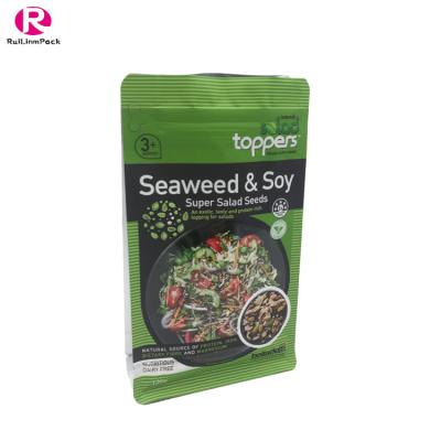 China Recyclable Resealable Aluminum Foil Food Grade Snack Packaging Zipper Lock Pouches Bag for sale