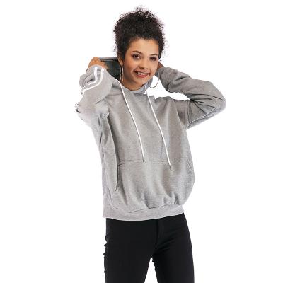 China 2021 New Arrival QUICK DRY Autumn Women's Blank Hoodies Sweater Custom Logo Oversized Long Sleeve Solid Color Drawstring Hoodies for sale