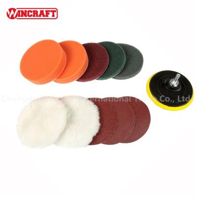 China Car Bodies 12pcs 115mm Buffing and Sanding Kit, Ideal for Small Projects for Use with a Powered Drill for sale