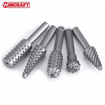 China Metal Drilling 5pcs Carbon Steel Rotary Rasp File Burrs Drill Grinding Power Woodworking Hand Tool Rotary Rasp Set for sale