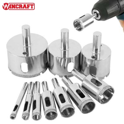 China Metal Drilling 10Pcs Holes Saw Drill Bit Cutter Tile Glass Marble Ceramic Diamond Hole Saw Set for sale