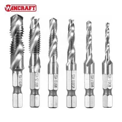 China Wood Drilling 7pcs High Quality HSS M3-M10 Combination Drill Tool HSS Combination Tap Drill Set with 1/4