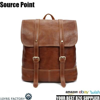 China YD-8092 USA Classic Anti-theft Mens 100% Genuine Leather Backpack for sale