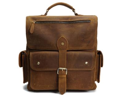 China YD-8057 Vintage Waterproof High Quality Genuine Leather Laptop Backpack For Men for sale