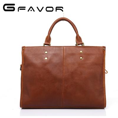 China YD-8247 China Manufacturer Handmade Oil Wax Leather Briefcase Laptop Business Handbag For Men for sale