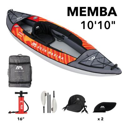 China Drop Stitch Memba ME-330 SS20 Launch DWF New Prouduct Floor Inflatable Kayak Hull Protable Polyester Hull & Polyester Kayak for sale