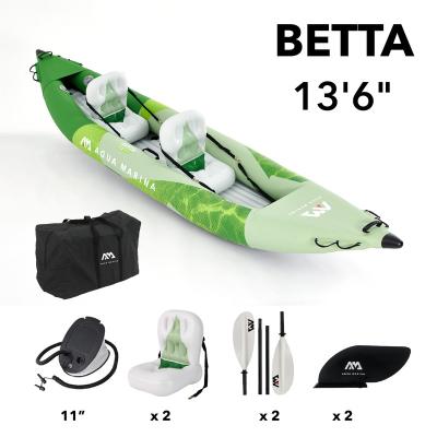 China PVC Aqua Marina Better-412 Inflatable Recreational Kayak - 2 Person. Inflatable Deck. Reinforced PVC for sale