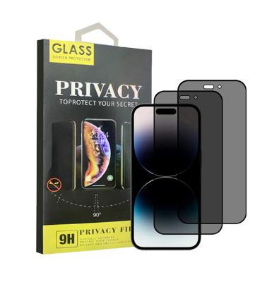 China Mobile Phone High Quality 2.5D Silk Screen Cheap Tempered Glass Privacy Screen Protector for Iphone 15 14 13 12 11 for sale