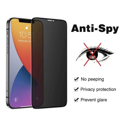 China Mobile Phone Wholesale 2.5D Privacy Anti-spy Tempered Glass Screen Protector Film for Iphone 11 12 13 14 15 for sale