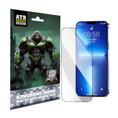 China Mobile Phone ATB Silk Screen Scrub Ceramic Glass Nano Matte Touch Screen Protector Film for Iphone 13 14 15 for sale