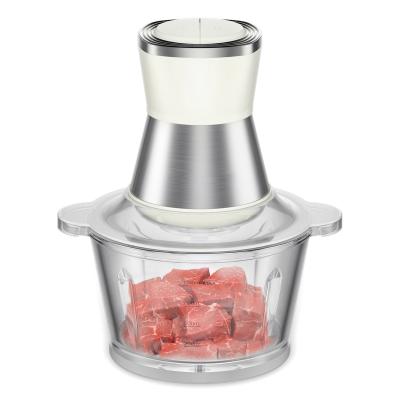 China Easy to Use Electric Vegetable Cleaver/Clean 8 Cup Food Processor Meat Processor with 2L Glass Bowl BPA Free for sale