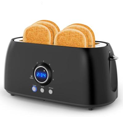 China Retro Easy To Use/Clean Electric Bread Toaster Sets Pop Bread Toaster 2 Slice 4 Slice Stainless Steel Automatic Toaster for sale