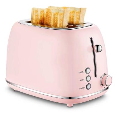 China Wide Slot 2 Slot Toaster Bread Retro Sandwich Automatic Toasters Colorful Easy To Use / Clean Slice Household for sale