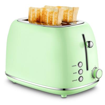 China Easy To Use / Clean Support Customize Retro Color Bread Toaster Wide Slot 2 Slice Household Sandwich Toasters for sale