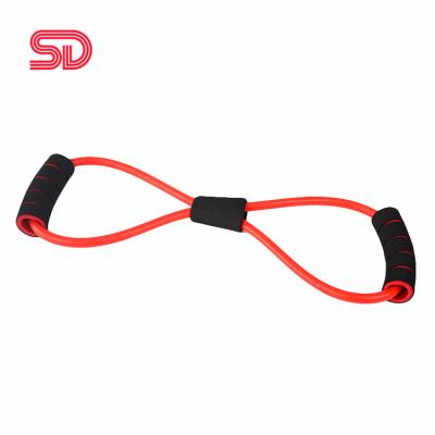 China Great For Hot Sale Fitness 8 Shape Resistance Bands Tube Fitness Muscle Workout Exercise Yoga Pull Rope for sale