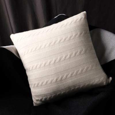 China Factory direct luxury home decoration cashmere wool knit cable pattern throw pillows for sale