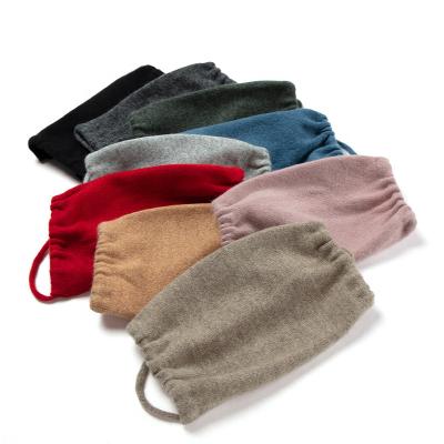 China Luxurious Winter Knitted Cashmere Face Mask 100% Pure Cashmere for sale