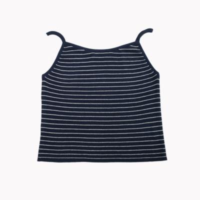 China QUICK DRY 85% 15% Cashmere Cashmere Stripe Camisole Sweater Tank Top Girls Knitted T-shirt Silk Women Women Ladies for sale