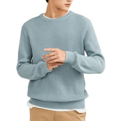 China Autumn Winter Men's 7GG Rib Knit Crew Neck Cashmere Breathable Thick Sweater Jumper Men Cotton Cashmere Sweater for sale