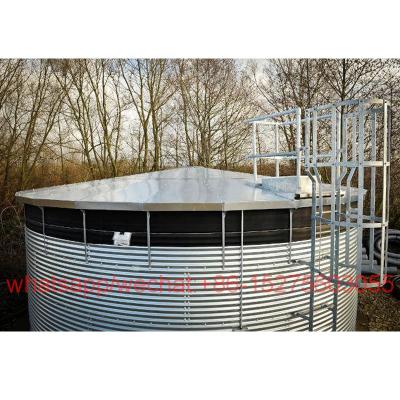 China vertical water tank 50m3 -1000 m3 hot galvanized water tank fish farming storage water tank for sale