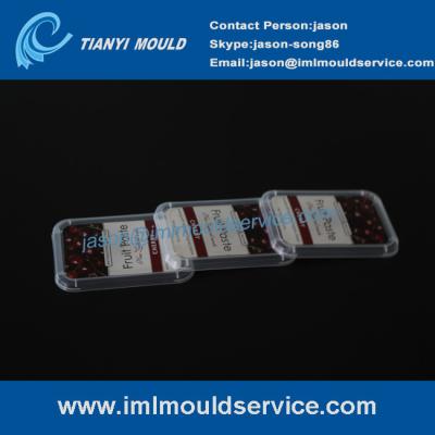 China thin wall molding with in mold lable, IML injection molding, thin wall container lid mould for sale