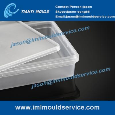 China take away rectangular food containers mould, plastic disposable containers with lids molds for sale