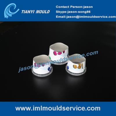 China 200ml thin wall IML food cups mould exporter,thin walls plastic container lids mould for sale