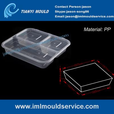 China disposable 3-compartment food container mould manufacturer for sale