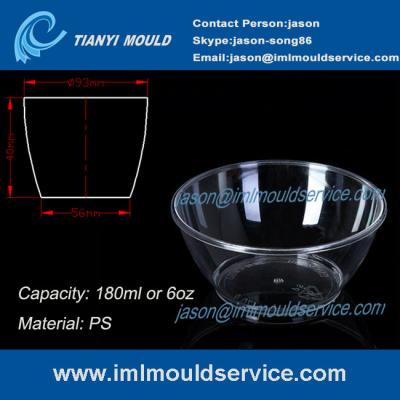 China clear small thin wall PS Disposable Plastic Bowls mould with 180ml for sale