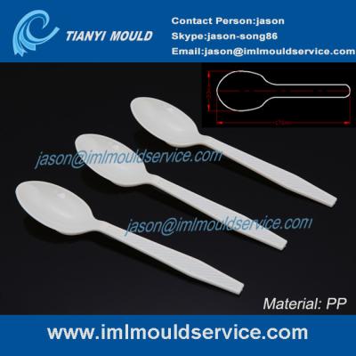 China PP disposable colored plastic tasting spoons injection molding for sale