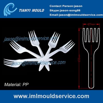 China disposable plastic serving fork mould ,deserts fork mold in good delivery time for sale