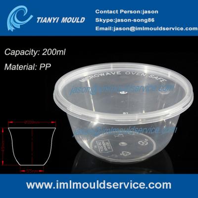 China Sales of 200ml small disposable plastic bowls mold /food container bowl mould for hot food for sale