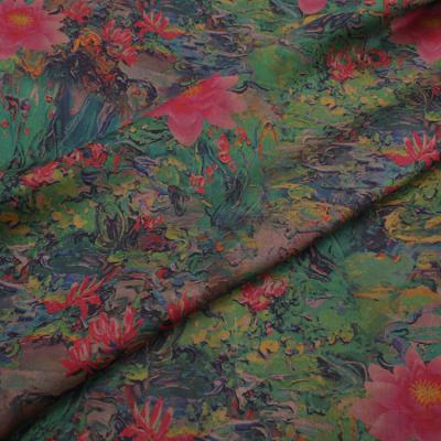 China Guangdong pure antique soft silk gambiered gauze fabric for long dress for sale