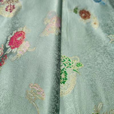 China Real pure non-toxic silk jacquard fabric mulberry silk fabric for sale