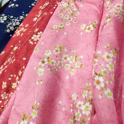 China Pure exported to Japan jacquard print mulberry silk fabric wholesale for sale