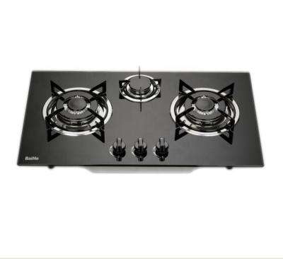 China BH288-11 Kitched Burners 73cm Tempered Glass Gas Hob Gas Stove Gas Hob for 3 Household Appliances for sale