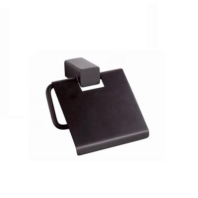 China Modern Bathroom Accessories OEM ODM Matte Black Toilet Paper Holder for sale