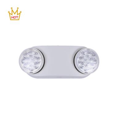 China New Style Popular Amazon Top Selling Mini Emergency Light Round Two Head Spot LED Emergency Light for sale