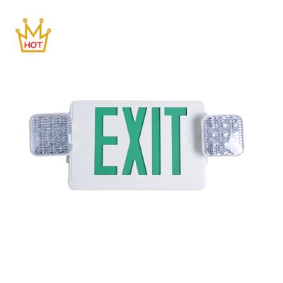 China Led Lighting Products UI Listed Wall Mounted Led Combo Light Emergency Exit Sign Light for sale