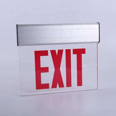 China Safety UI cUI Listed Green Red LED Emergency Exit Sign Edgelit for sale